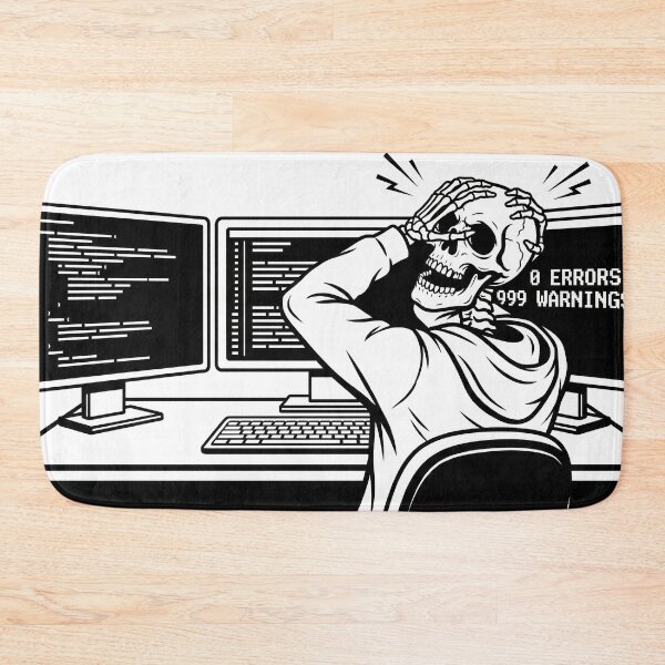 Item preview, 0 Errors 999 Warnings - Programmer Skeleton designed and sold by WojcikDesigners.