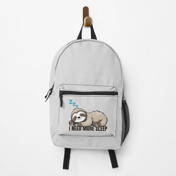 Item preview, I need more sleep – funny sloth sleeping on letters with ZZZ designed and sold by JustFunnyStuff.