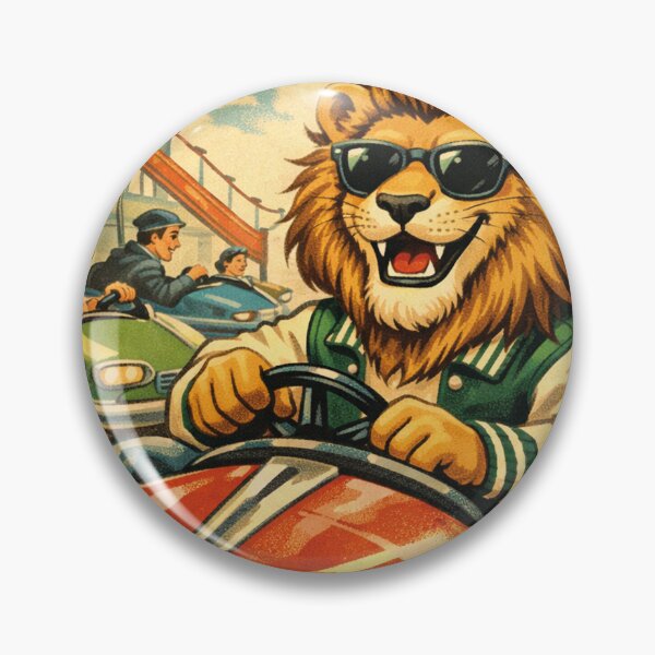 Item preview, Riding bumper cars, cool lion designed and sold by Mauswohn.