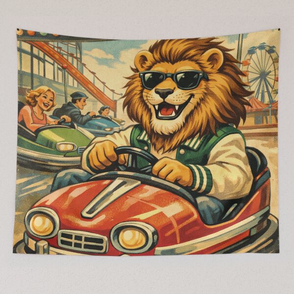 Item preview, Riding bumper cars, cool lion designed and sold by Mauswohn.