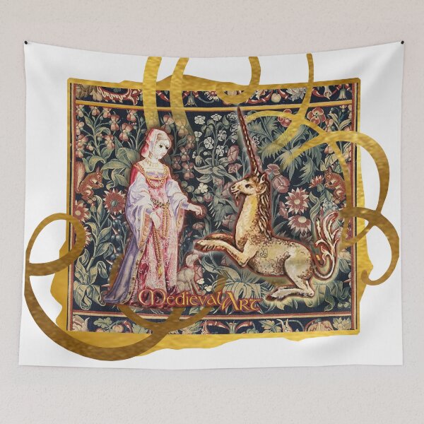 Item preview, Medieval Art - Lady, Dog and the Unicorn (by ACCI) designed and sold by VanyssaGraphics.