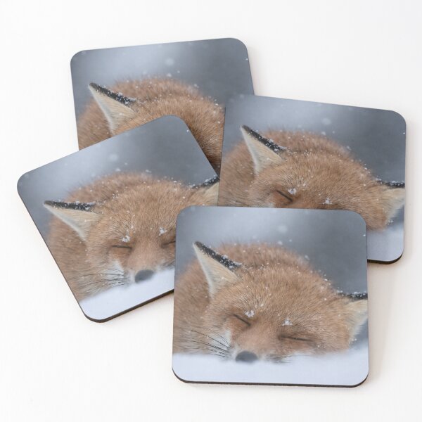 Item preview, Sleeping Fox in Snow – Cozy Winter Animal Photography for Nature Lovers designed and sold by Trend Pixel Co..