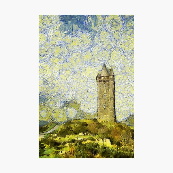 Starry Scrabo Tower Photographic Print