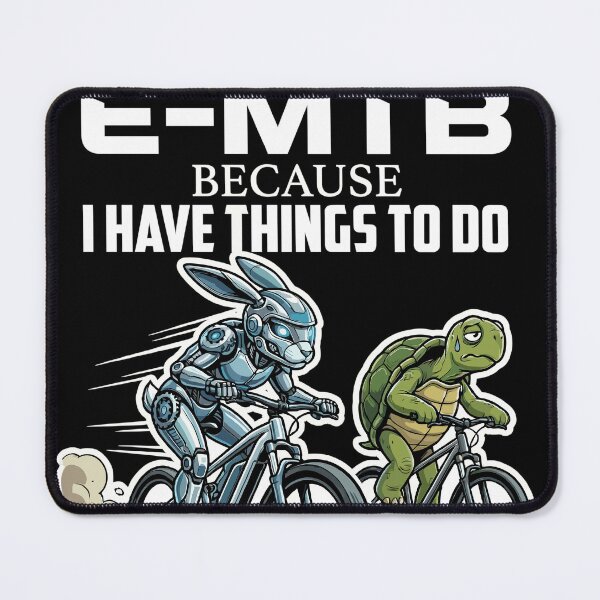 Item preview, Funny E-MTB Rabbit Turtle Race Electric Mountain Bike Humor designed and sold by Cedinho.