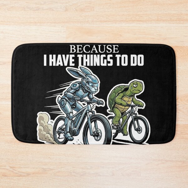 Item preview, Funny E-MTB Rabbit Turtle Race Electric Mountain Bike Humor designed and sold by Cedinho.