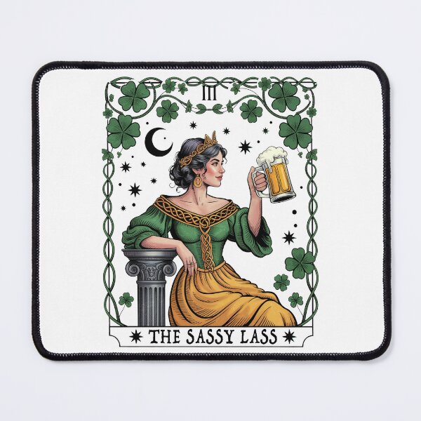 Item preview, Funny St. Patrick’s Day The Sassy Lass Tarot Card designed and sold by Patchina.
