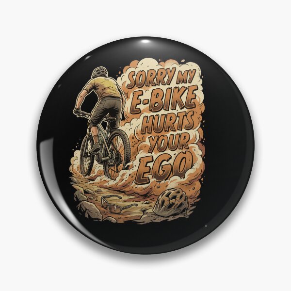Item preview, Sorry My E-Bike Hurts Your Ego Funny MTB Dust Cloud Comic designed and sold by Cedinho.
