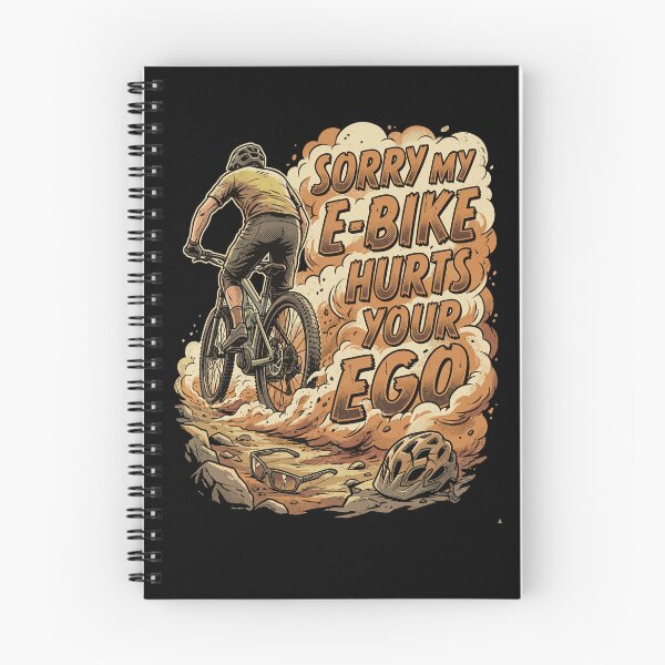 Item preview, Sorry My E-Bike Hurts Your Ego Funny MTB Dust Cloud Comic designed and sold by Cedinho.