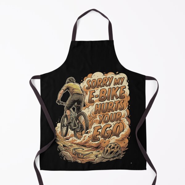 Item preview, Sorry My E-Bike Hurts Your Ego Funny MTB Dust Cloud Comic designed and sold by Cedinho.