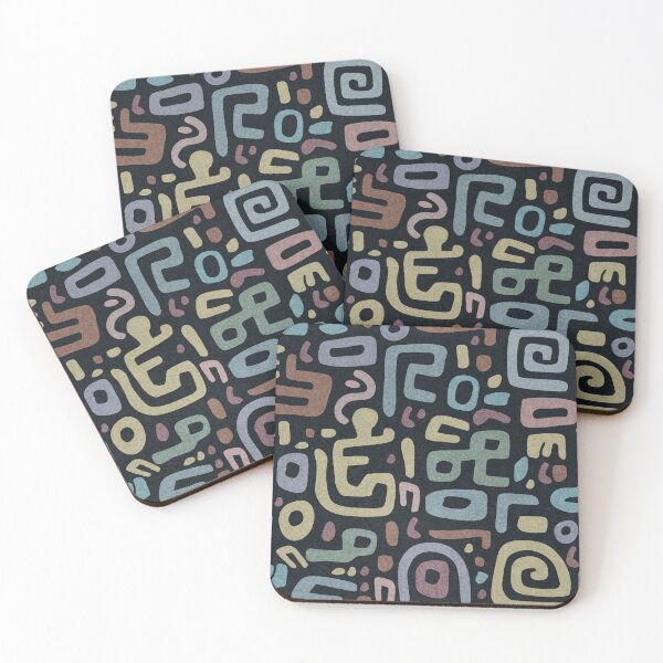 Item preview, Playful Abstract Tribal Symbols Seamless Pattern designed and sold by SylvieVibes.