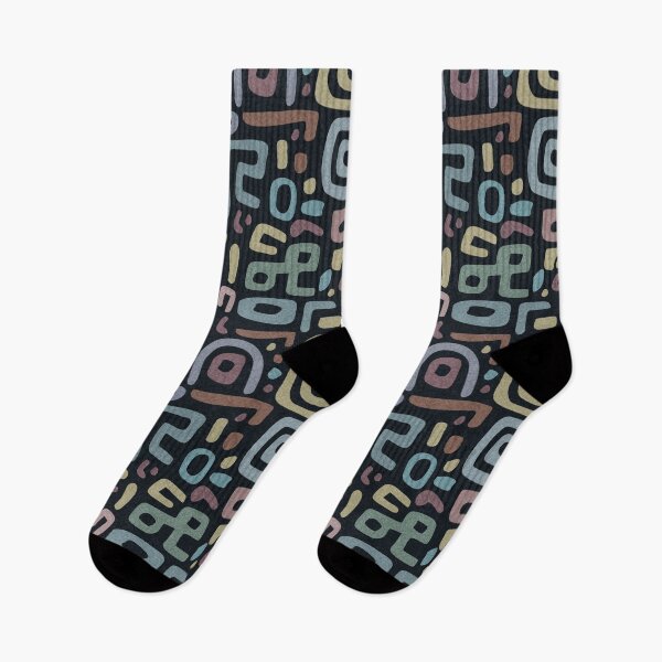 Item preview, Playful Abstract Tribal Symbols Seamless Pattern designed and sold by SylvieVibes.