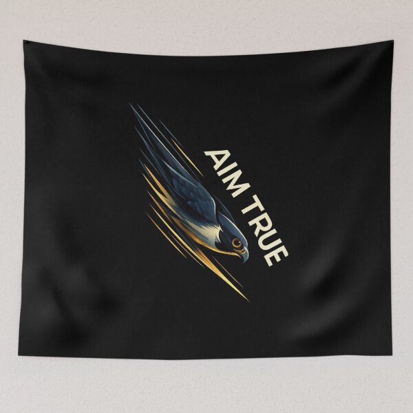 Item preview, AIM TRUE - Geometric Falcon Dive Illustration designed and sold by MKreative Studio.