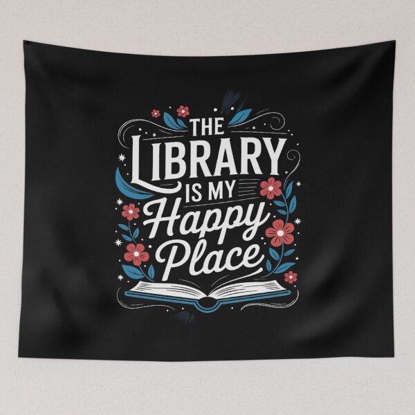 Item preview, The Library Is My Happy Place, Librarian and Booklover  designed and sold by CombatTask.