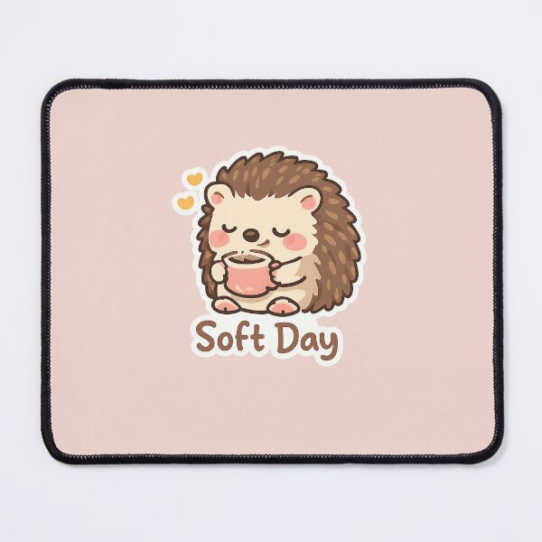 Item preview, Soft Day Hedgehog – Cute Cozy Self Care Quote designed and sold by Still Breathing Studio.