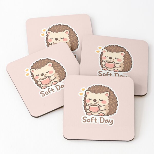 Item preview, Soft Day Hedgehog – Cute Cozy Self Care Quote designed and sold by Still Breathing Studio.