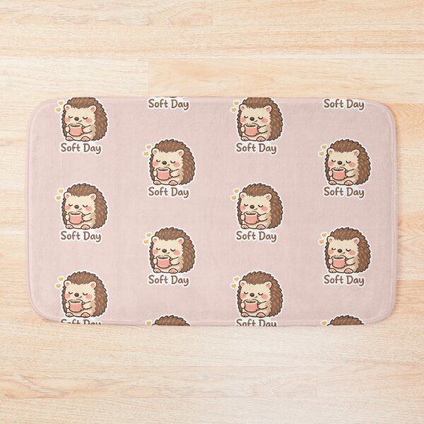 Item preview, Soft Day Hedgehog – Cute Cozy Self Care Quote designed and sold by Still Breathing Studio.