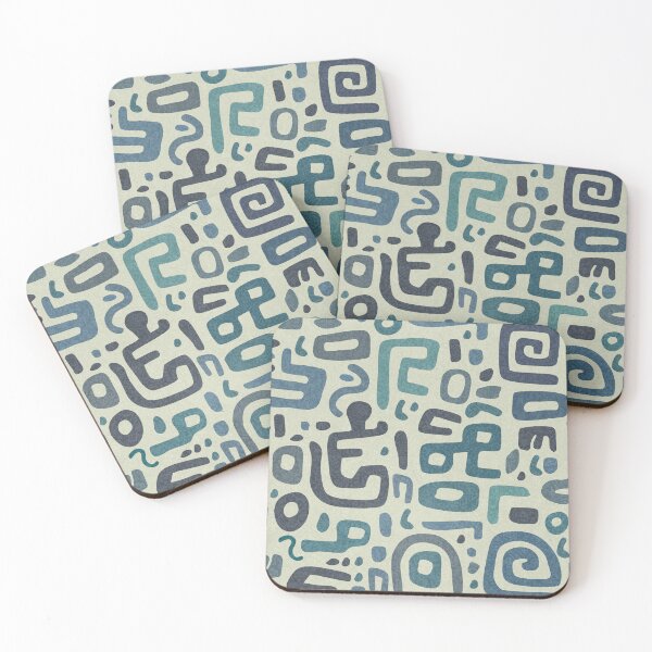 Item preview, Playful Abstract Tribal Symbols Seamless Pattern designed and sold by SylvieVibes.