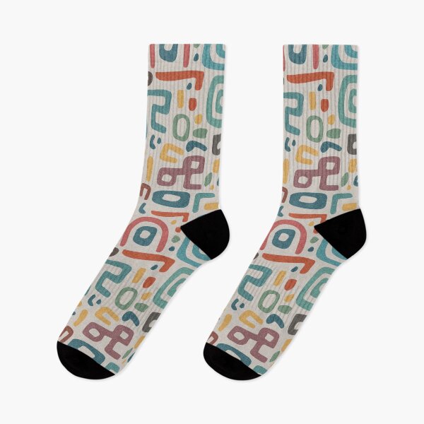 Item preview, Playful Abstract Tribal Symbols Seamless Pattern designed and sold by SylvieVibes.