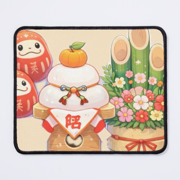 Item preview, Red Bubble Japanese New Year Lucky Charm Illustration designed and sold by KryaArts27.