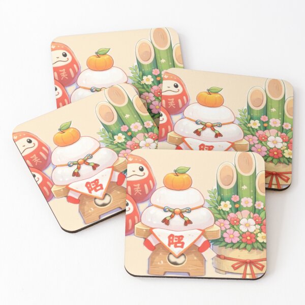 Item preview, Red Bubble Japanese New Year Lucky Charm Illustration designed and sold by KryaArts27.
