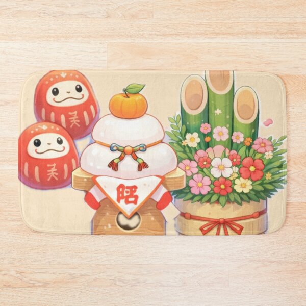 Item preview, Red Bubble Japanese New Year Lucky Charm Illustration designed and sold by KryaArts27.