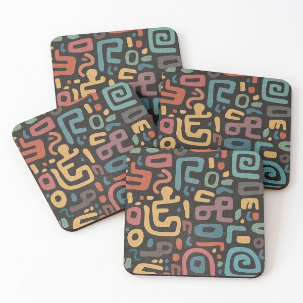 Item preview, Playful Abstract Tribal Symbols Seamless Pattern designed and sold by SylvieVibes.