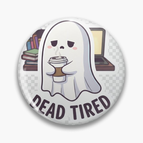 Item preview, Dead Tired Ghost - Cute Spooky Coffee Lover designed and sold by VDvaibhav.