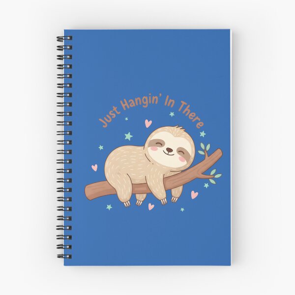 Item preview, "Just Hangin' In There" Cute Kawaii Sloth Inspirational Graphic Tee designed and sold by InkWeaveShop.