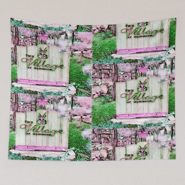 Item preview, The Village at Mammoth Lakes (pink, white) designed and sold by My Righteous Apparel.