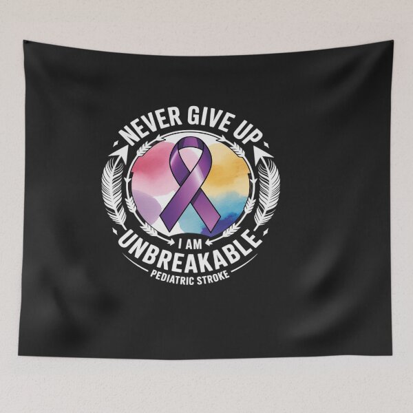 Item preview, Pediatric Stroke Awareness Purple Ribbon Fight Warrior Kids designed and sold by VladimiaPutin.