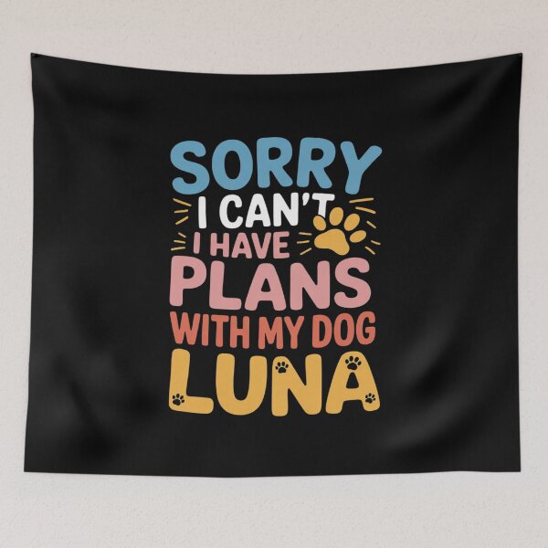 Item preview, Dog Name Luna Personalised Busy With My Dog Luna  designed and sold by PowAcademy.