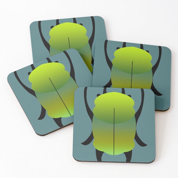 Item preview, Minimalist Green Beetle Design designed and sold by capricedefille.