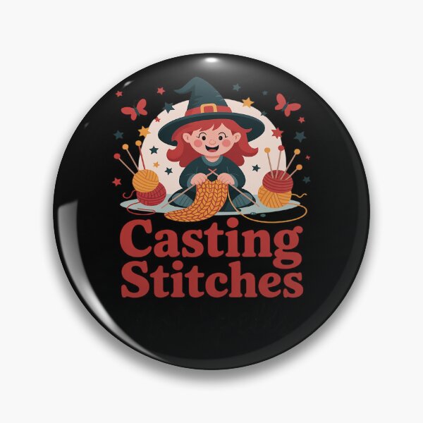 Item preview, Cute Witch Casting Stitches Funny Crochet Square designed and sold by Slwankol.