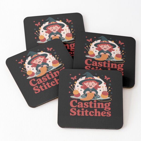 Item preview, Cute Witch Casting Stitches Funny Crochet Square designed and sold by Slwankol.