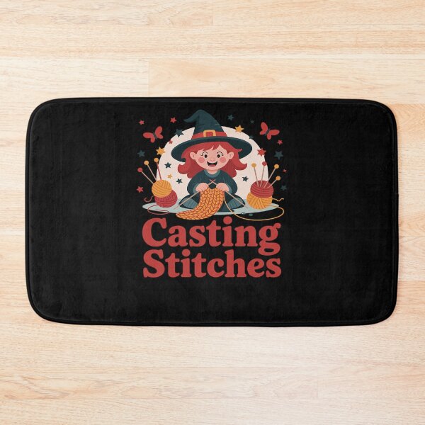 Item preview, Cute Witch Casting Stitches Funny Crochet Square designed and sold by Slwankol.