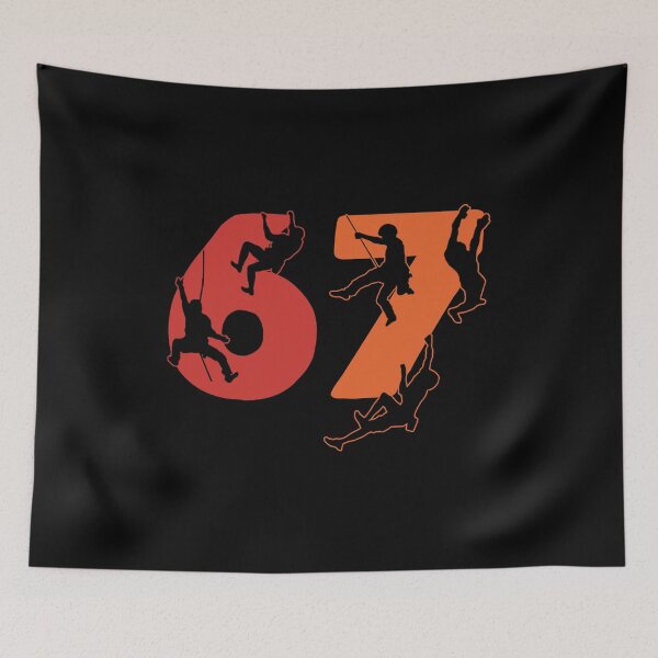 Item preview, Six Seven Bruh 67 Meme Funny Cool T-Shirt – Rock Climbers Vector designed and sold by LashondaGreen89.