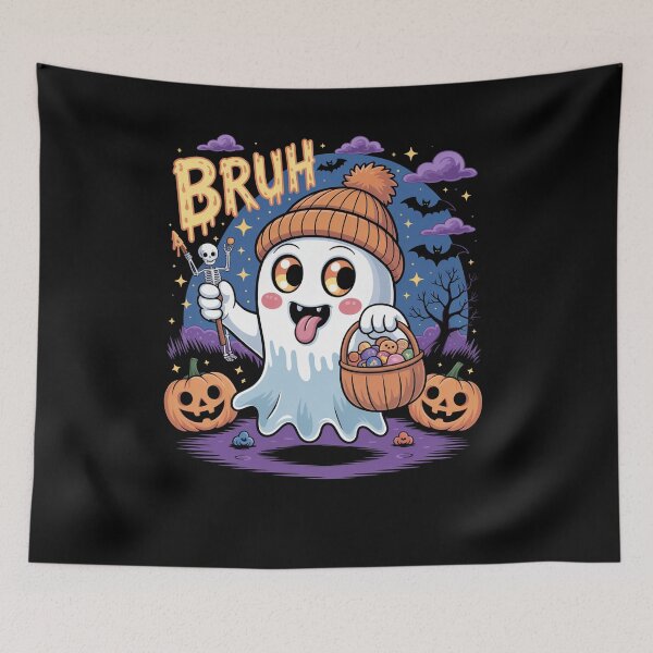 Item preview, Bruh Ghost Halloween Ghost Trick Or Treat Candy designed and sold by RayhendersonArt.