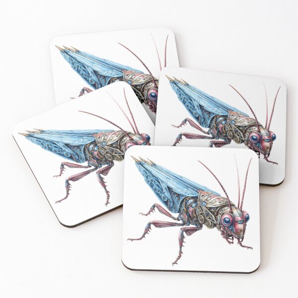 Item preview, Steampunk Cricket Sticker – Pink & Blue Fantasy Design designed and sold by Pet-DeLish.