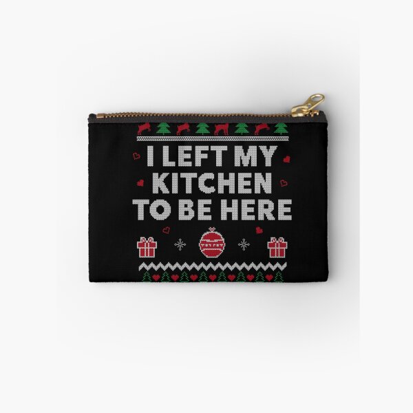 Item preview, I Left My Kitchen To Be Here Funny Ugly Christmas Sweater Pattern designed and sold by EvelysEmelia.