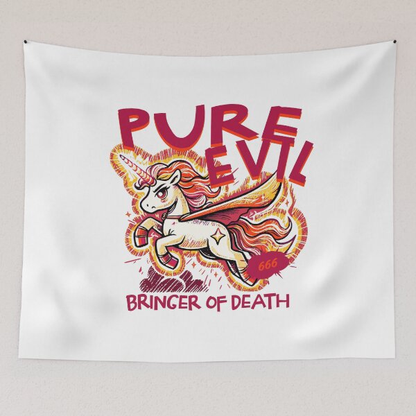 Item preview, Pure Evil Unicorn – Dark Humor “Bringer of Death” Fantasy Design designed and sold by onlin3boutiqu3.