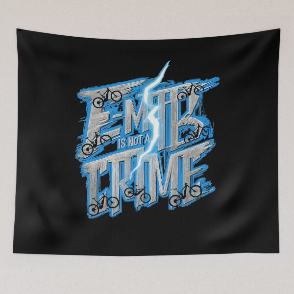 Item preview, E-MTB Is Not A Crime Electric Mountain Bike Lightning Bolt designed and sold by Cedinho.