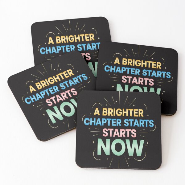 Item preview, A Brighter Chapter Starts Now-Motivational Quote Typography designed and sold by Aarvya Fashion Club ( A.F.C ).