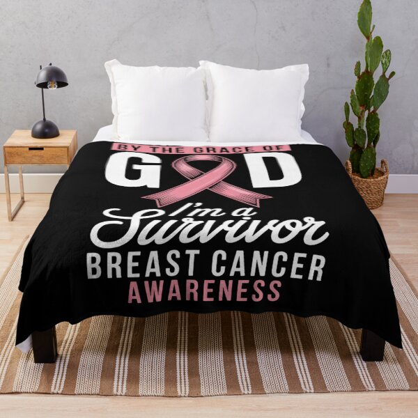 Item preview, By The Grace God I'M A Survivor Breast Cancer Survivor designed and sold by RayhendersonArt.