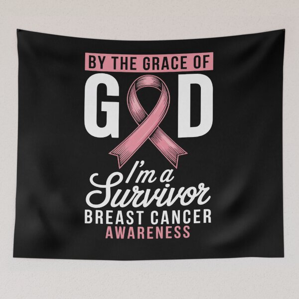 Item preview, By The Grace God I'M A Survivor Breast Cancer Survivor designed and sold by RayhendersonArt.