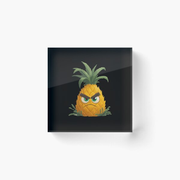 Item preview, Grumpy Cartoon Pineapple designed and sold by SQSHD-Pineapple.