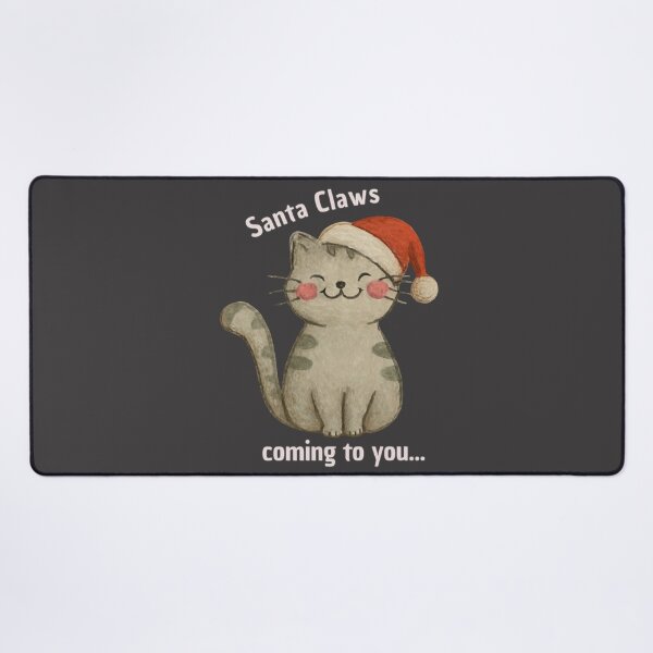 Item preview, Santa Claws – Cute Christmas Cat Watercolor designed and sold by mycreastyle.