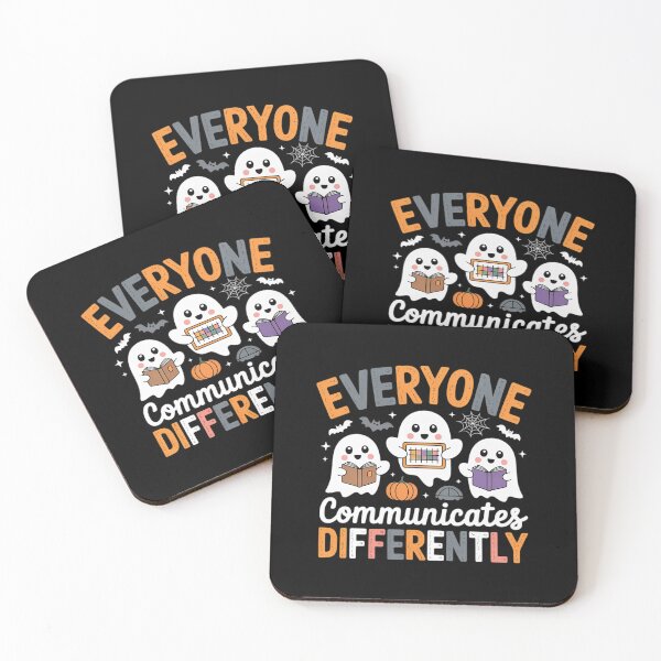 Item preview, Everyone Communicates Differently Halloween SLP Sped Teacher  designed and sold by CombatTask.