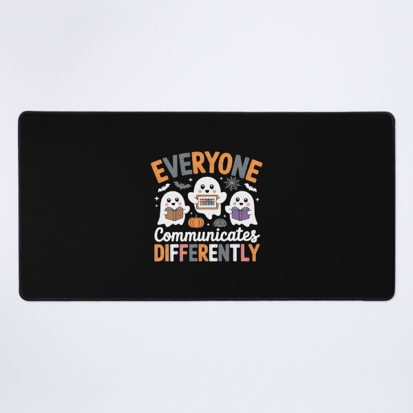 Item preview, Everyone Communicates Differently Halloween SLP Sped Teacher designed and sold by CombatTask.
