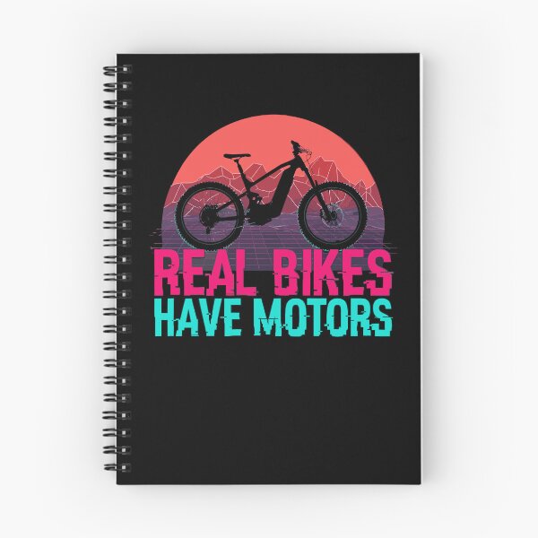 Item preview, Real Bikes Have Motors Funny E-Bike MTB Retro Synthwave designed and sold by Cedinho.