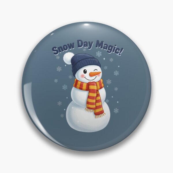 Item preview, "Snow Day Magic!" Cute Winking Snowman Kawaii Winter Graphic Tee designed and sold by InkWeaveShop.